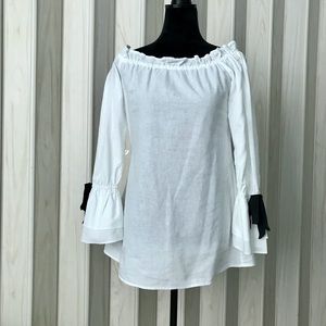 BLOUSE/DRESS,LONG SLEEVE (100% Cotton). NO SIZE LISTED ; ESTIMATE SIZE S